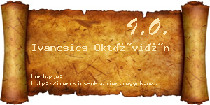 Ivancsics Oktávián névjegykártya