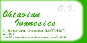 oktavian ivancsics business card